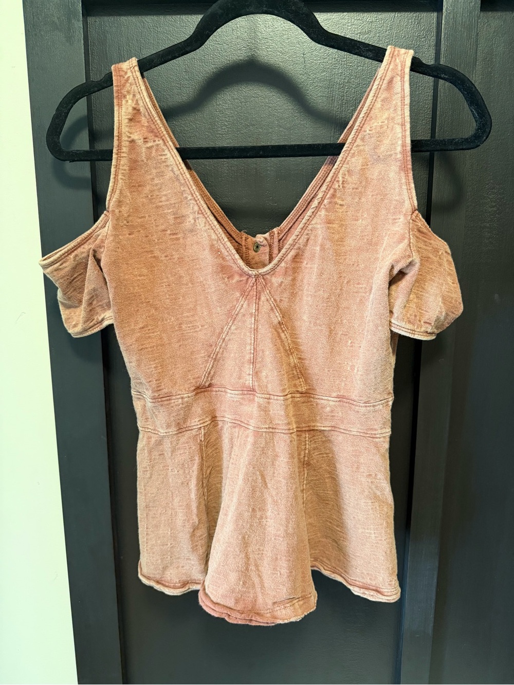Free People Dusty Rose Cold-Shoulder Button-Front Tunic - Picture 3 of 3
